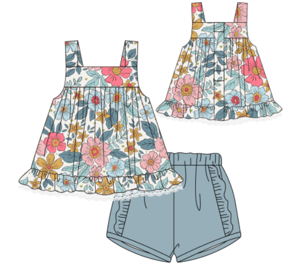 Floral Short Set