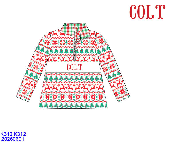 Merry & Cozy Red + Green Pullover | ETA: October