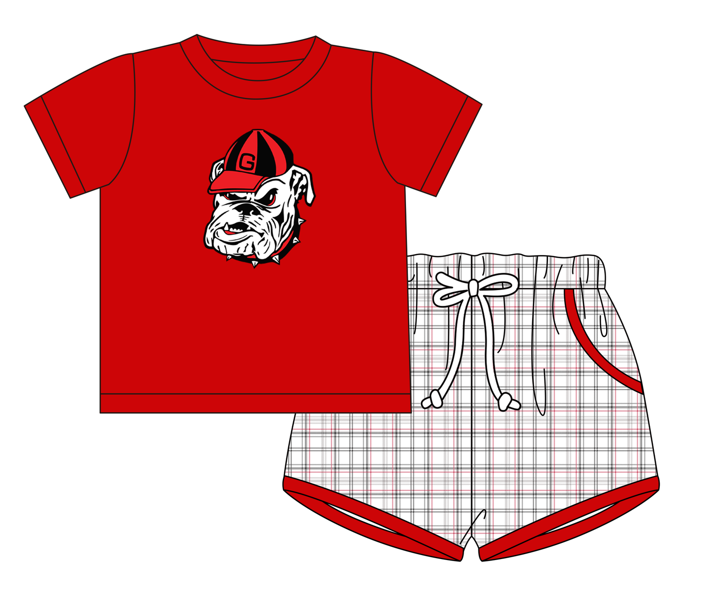 Bulldog Boy Short Set