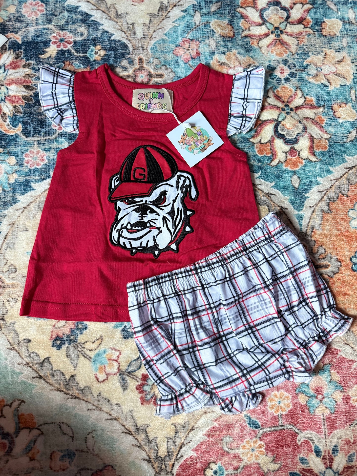 Bulldog Girl Diaper Set