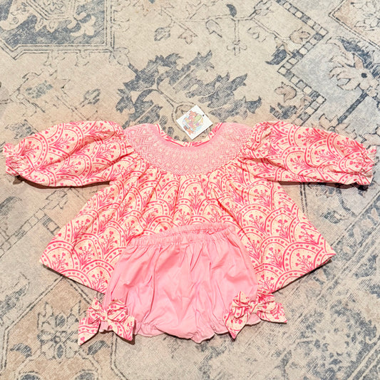 Geometric Smocked Hearts