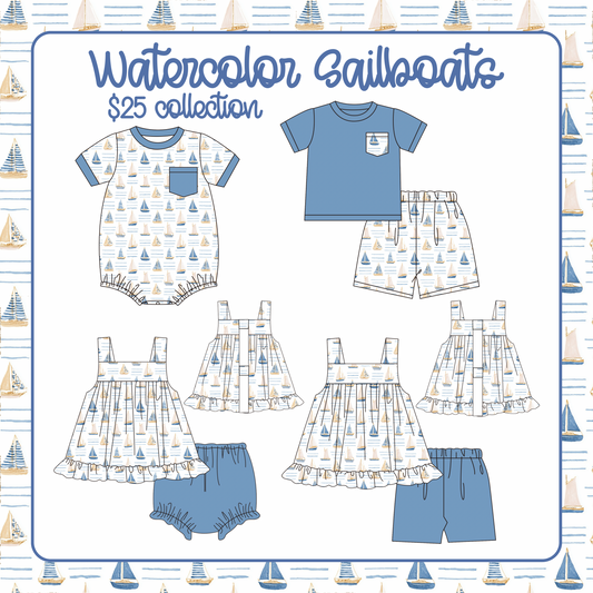 Watercolor Sailboats Collection