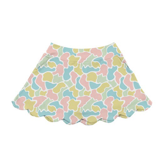 Sea Glass Camo Scalloped Skort